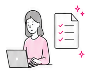 AIが下書きと整理を支援している様子